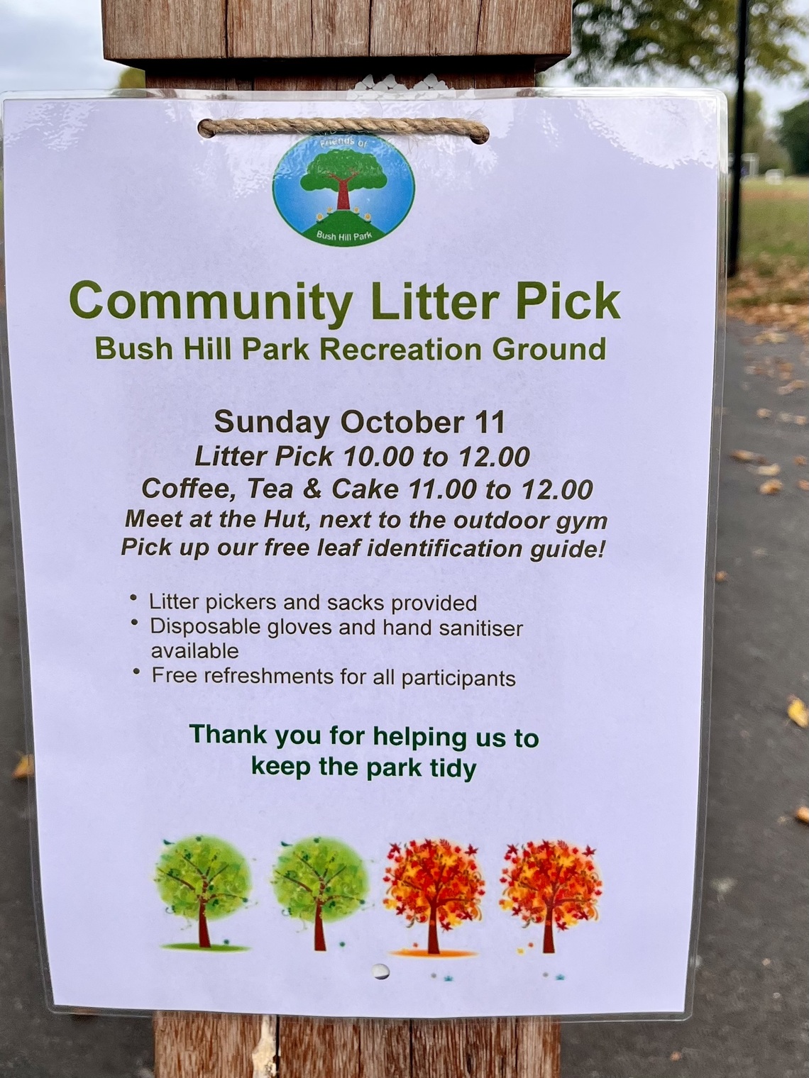 Poster for the litter pick