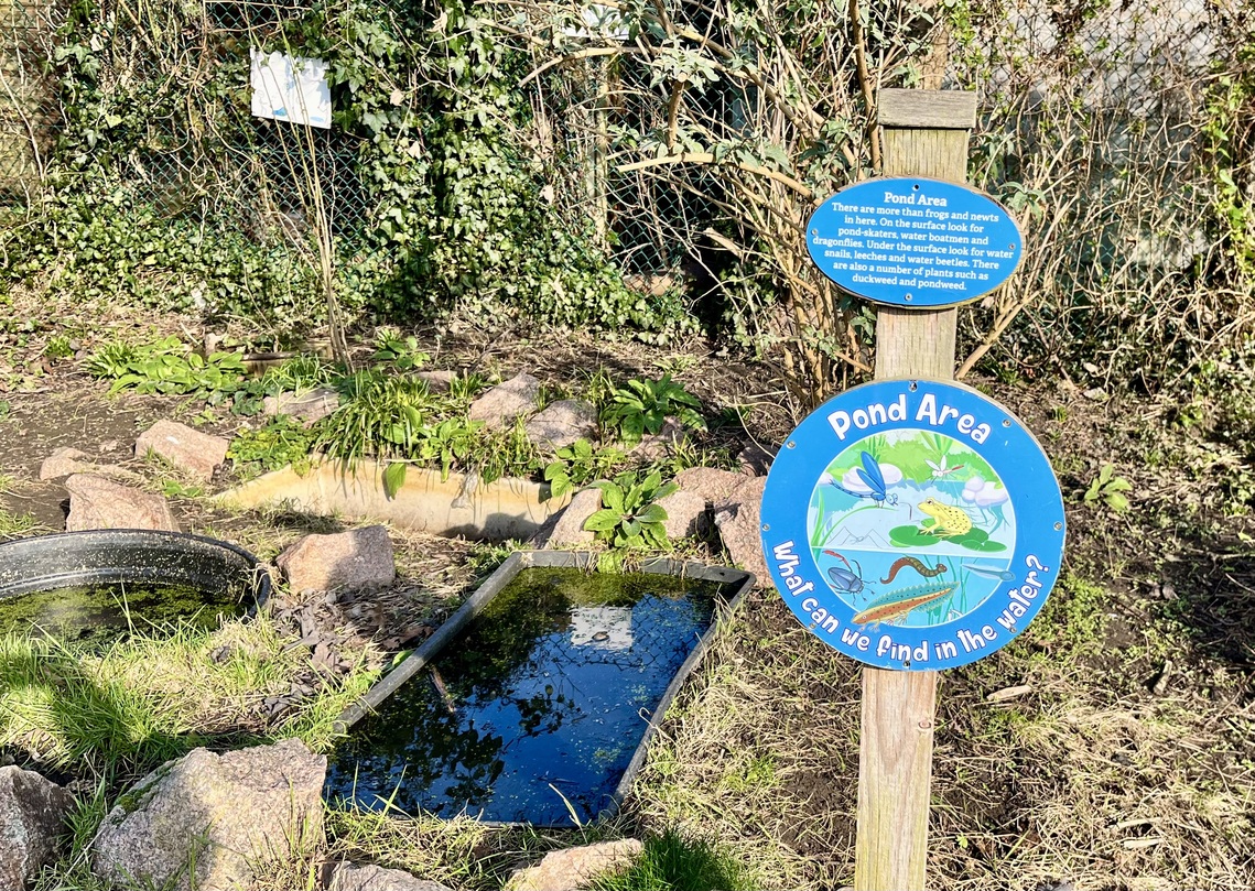 Pond area sign